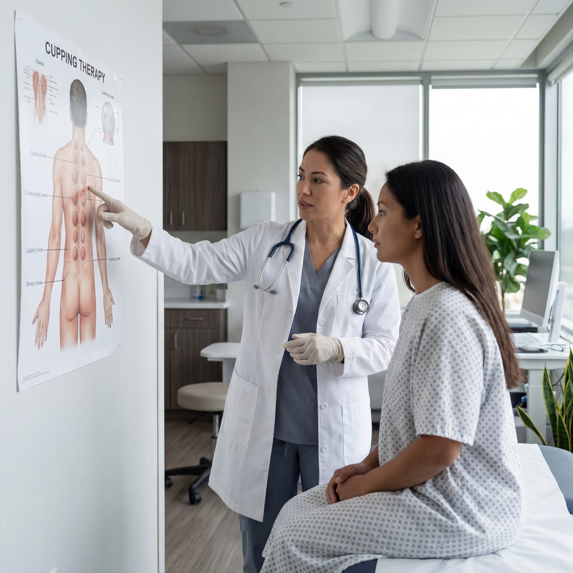 Consultation cupping thérapie - explication des zones de traitement